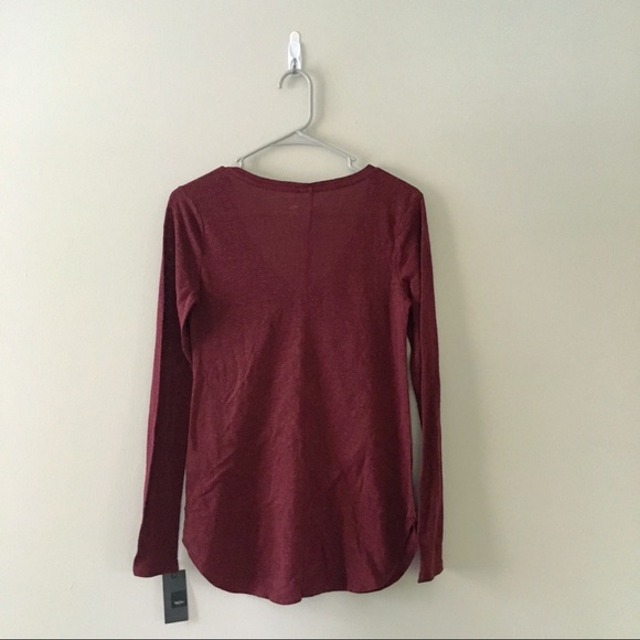NWT Mossimo XS Burgundy Long Sleeve Shirt - Picture 2 of 5